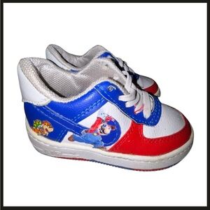 Kids' Red and Blue Nike Custom Super Mario Bros